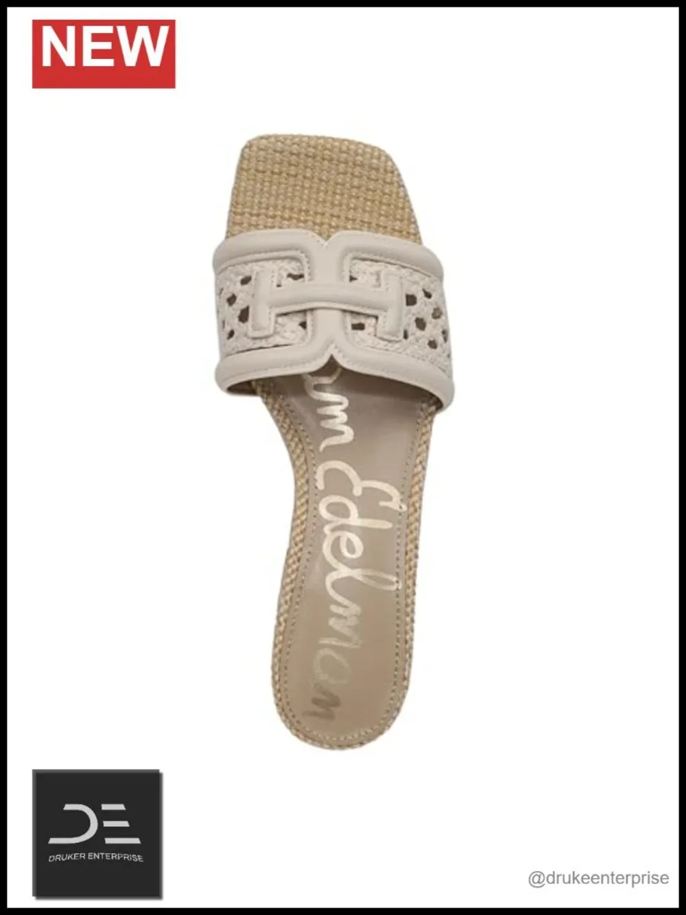 Sam Edelman Waylon Weave Woven Slide Sandals Women's Block Heel 1.75